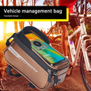RZAHUAHU Touch Screen Waterproof MTB Bike Front Frame Top Tube Phone Storage Bag