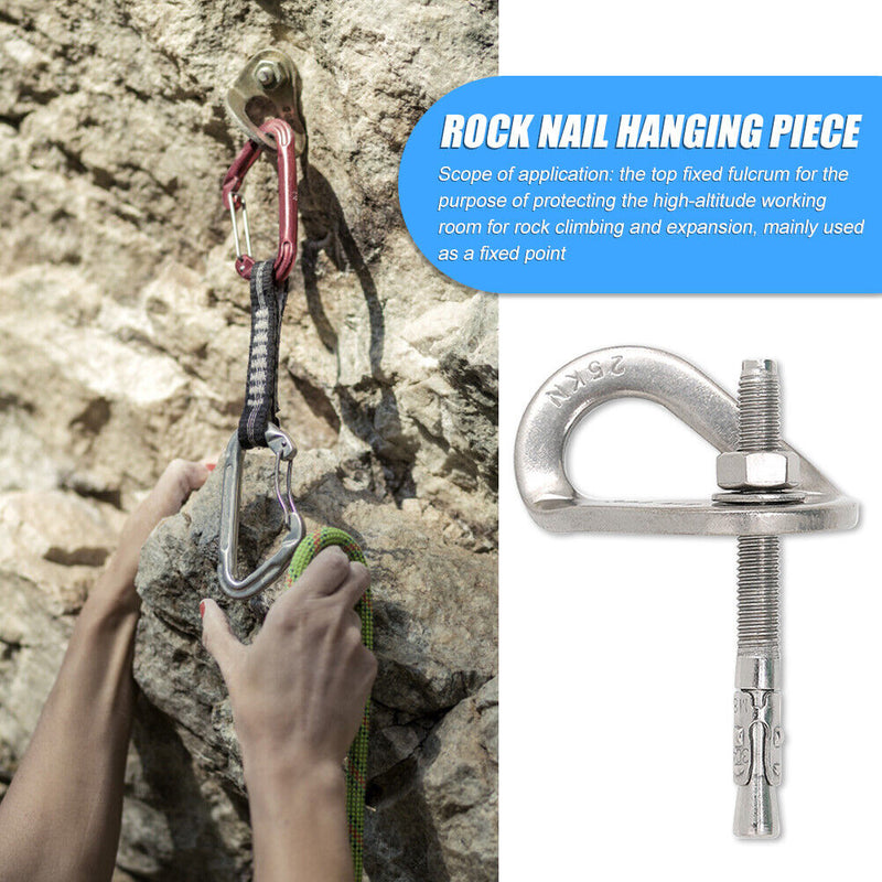 Stainless Steel Rock Nail Fastening Bolt Fixed Screw Climbing Hiking Equipmen