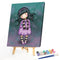 Listen Music Girl Frameless DIY Oil Paint by Numbers Kit Picture Wall Art