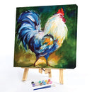 Acrylic Oil Painting By Numbers Rooster Handmade Digital Picture Home Wall Decor