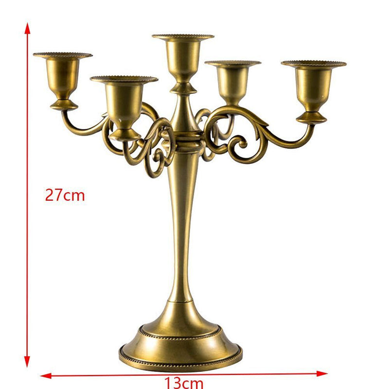 Wedding European Style Home Decor Candle Holder 5 Arms Candelabra Candlestick