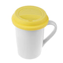 Silicone Cup Lid Reusable Anti-dust Leakproof Insulation Cup Cover (Yellow)