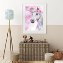 5D Diamond Painting Flowers Cartoon Horse Full Round Drill Mosaic DIY Rhinestone