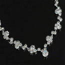 Casual Bridesmaid Crystal Necklace Earrings Set Wedding Gift Bridal L4I8