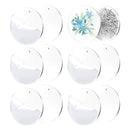 20 DIY Acryl Klar Kreis Discs Keychain Rohlinge Runde DIY Schmuck Anhänger
