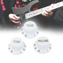 3pcs Plastic Electric Guitar Bass Volume Knob Potentiometer Caps(White) Newly