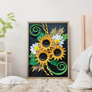 Diamond Painting Kit sunflower Full Round Rhinestone Wall