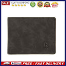 Men Thin Bifold Wallets Mini Money Purse with Coin Bag Casual Zipper Card Hol