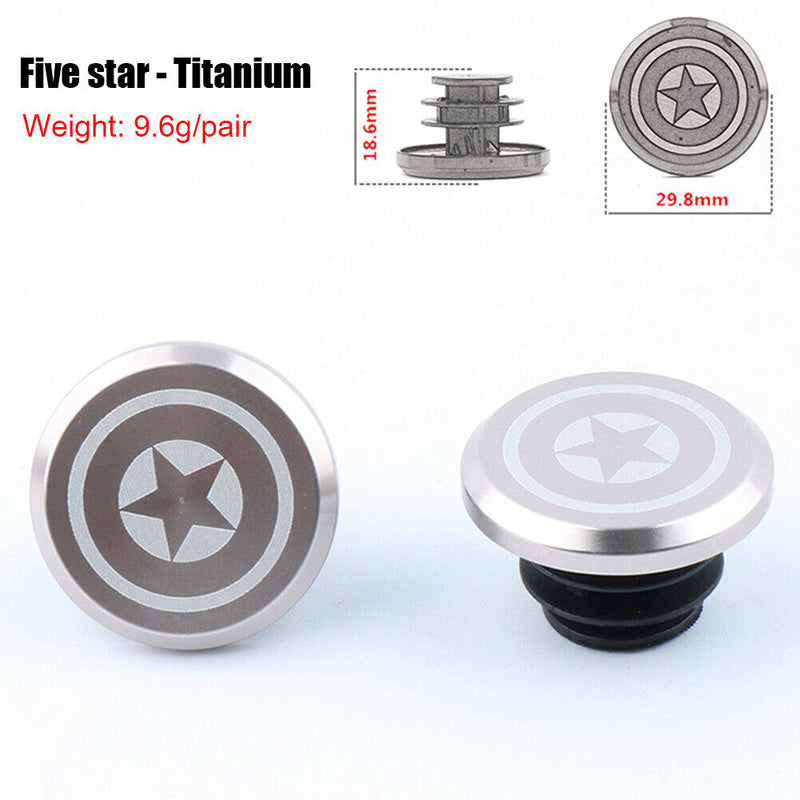 Bicycle Handlebar End Caps Aluminum End Plugs for MTB Road Folding Bike 2 Pac