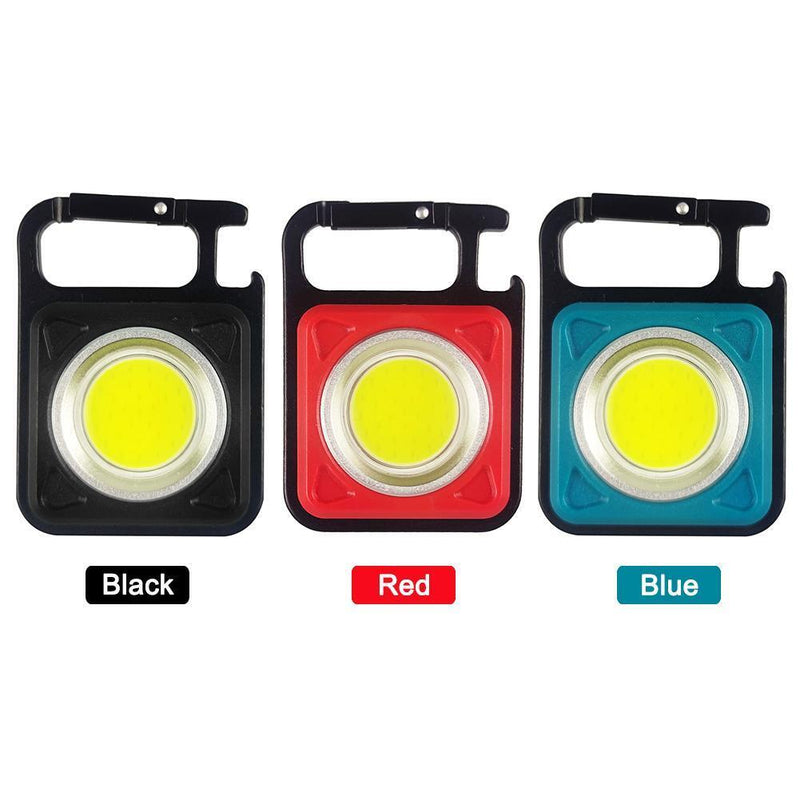 COB Flashlight Portable Magnetic Repair Working Lamp Mini Key Light (Blue)