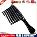Large Wide Tooth Comb Handle Detangling Reduce Hair Loss Brush Tool (Black)