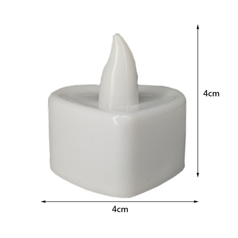 24pcs LED Tea Lights Candles Simulation Flame Colorful Flickering Pillar Candles