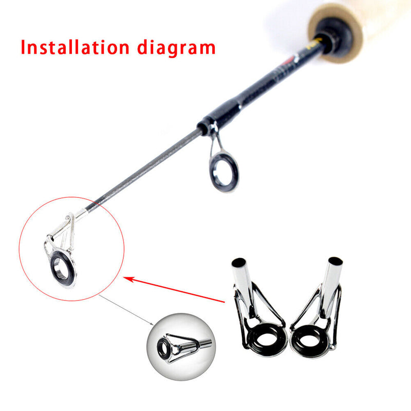 Telescopic Fishing Rod Top Tip Guide Rings Line Eye Rings Fish Pole Repair