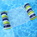 PVC Water Hammock Recliner Stripe Inflatable Floating Air Mattress (Yellow)
