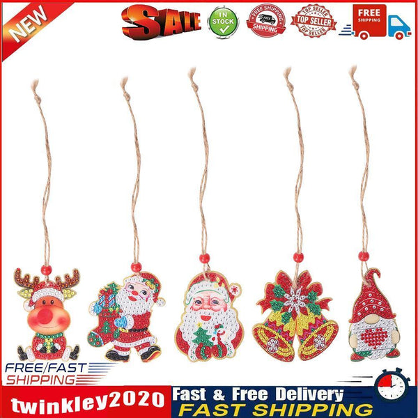 Double-sided 5D Diamond Painting Christmas Pendant Xmas Trees DIY (GP003) Newly
