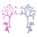 Metal Cutting Dies Stencils Tree Girl for DIY Embossing Scrapbooking Album-