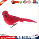 Artificial Foam Feather Parrots Handcraft Imitation Bird Garden Decor (Red)