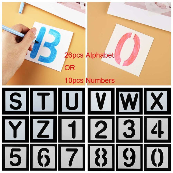 Decorative Layering Stencils Scrapbooking Alphabet Number  Embossing Template