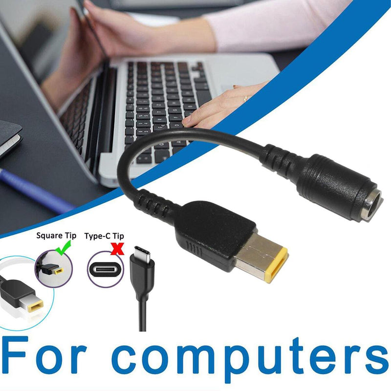 For Lenovo Thinkpad Round Jack to Square Plug Adapter Charger Power Converter`