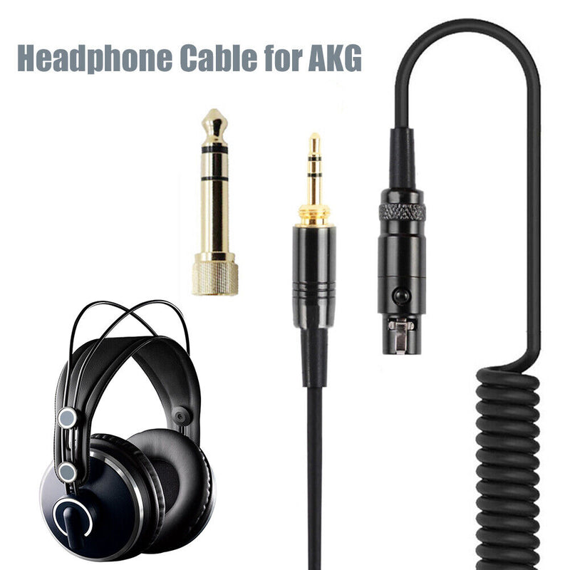 3.5mm Male to Mini Spring Headset Cable for AKG K240 K271 K141 K702 K712 Newly