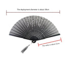 Chinese Style Silk Folding Fan Party Ornaments Dance Hand Fans (Style 29)