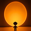 Astronaut Robot Sunset Projector Lamp LED Bedroom Night Lighting (White) Newly