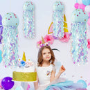 Mermaid Wishes Jellyfish Hanging Paper Lanterns Decorations (Light Blue) Newly