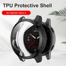 Smart Watch Plating Protective Cover for Garmin Venu 2/Vivoactive 4 (Black)