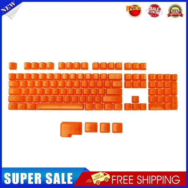 104pcs Transparent Mechanical Keyboard Keycaps Computer Key Cap (Orange)