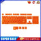 104pcs Transparent Mechanical Keyboard Keycaps Computer Key Cap (Orange)