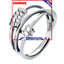 Anxiety Ring with Beads Expandable Stacking Knuckle Rings for Women Girls