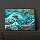 Full Round Luminous Diamond Painting Starry Night Rhinestone Wall Picture Gif
