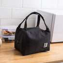 Waterproof Patch Lunch Bag Thermal Insulated Bento Case Handbag (Black) Newly