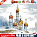 14CT Partial Cross Stitch Castle Stamped DIY Embroidery Kits Printed Crafts