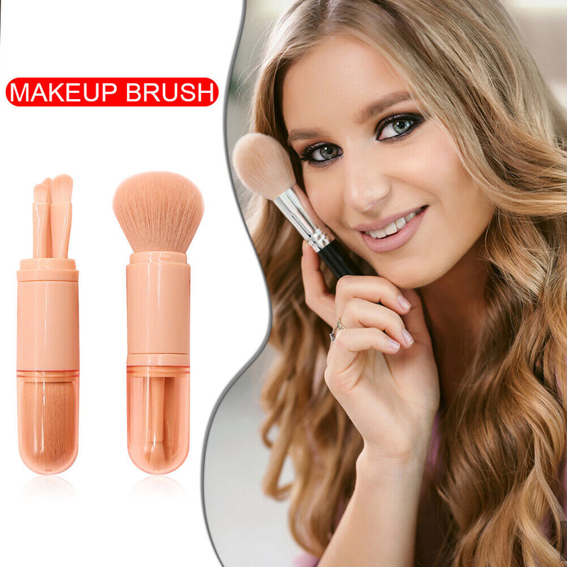 4 in 1 Makeup Brushes Set Telescopic Blush Eyeshadow Cosmetics Brush Tools