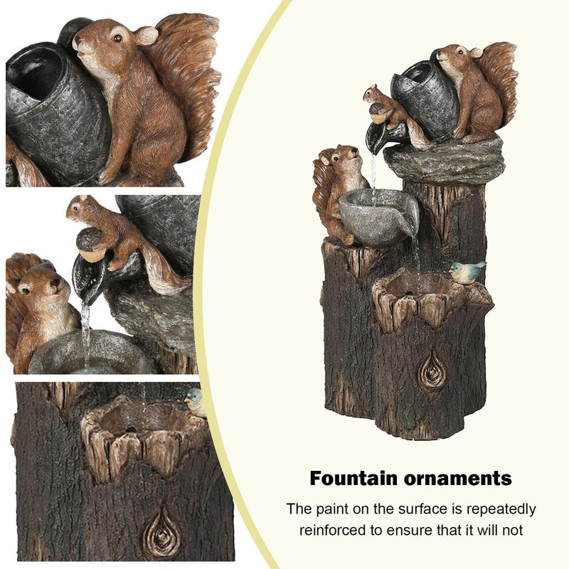 Garden Statue - Animal Sculptures Squirrel Outdoor Decoration Light (Solar)