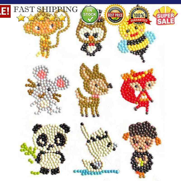 DIY Kids Round Diamond Stickers Full Drill Diamond Painting Embroidery Craft
