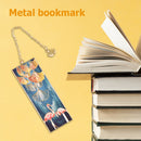 Flamingo Metal Bookmarks Brass Baking Varnish Ginkgo Leaf Pendant Book Marker