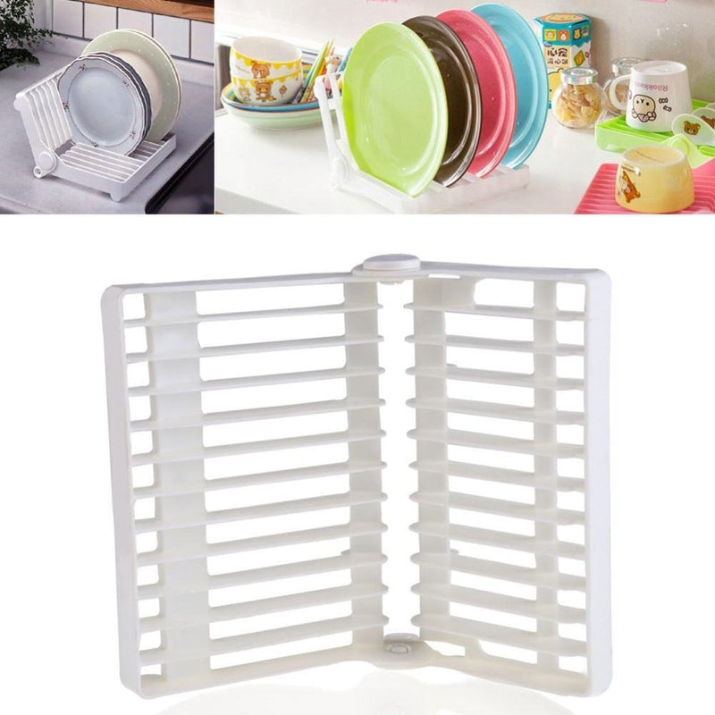 Plastic Dish Rack Plate Drain Holder Shelf Durable Kitchen Dish Drying Tray