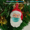Christmas Hanging Tree Ornament Face Shield Santa Claus Pendents (White) Newly