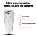 2.1A Car Chargers 2 Ports Fast Charging Aluminum Phone Dual USB Charger Adapters