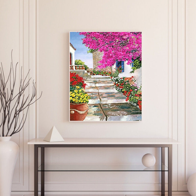 Yard Corner Oil Paint By Numbers Kit DIY Drawing Picture for Adults Home Decor