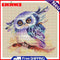11CT Full Cross Stitch Cute Owl Stamped DIY Cotton Thread Needlework Animal Art