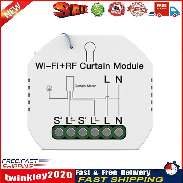 Tuya RF Roller Shutter Blinds Motor WiFi Curtain Switch Module with Remote Newly