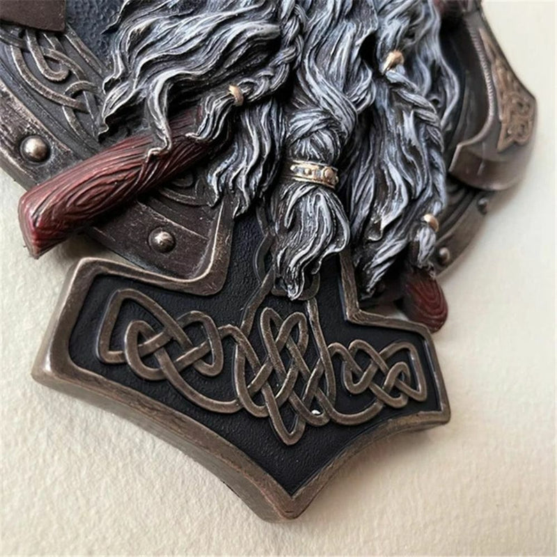 Window Ornaments Spartan Warrior Viking Double A xe Berserker Wall Decoration
