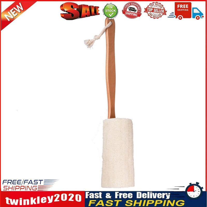 Towel Gourd Bath Brush Wooden Handle Exfoliator Brush Shower Back Brushes Newly
