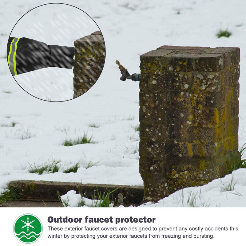 Faucet Covers Waterproof Spigot Tap Protector with Reflective Strips - 3 Pack