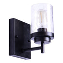 Hardwire Wall Sconce with Seeded Glass Shade Edison Wall Light Fixtures