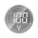 6-100V DC Digital Voltmeter Indicator LED Lamp Round Signal Light (White) Newly
