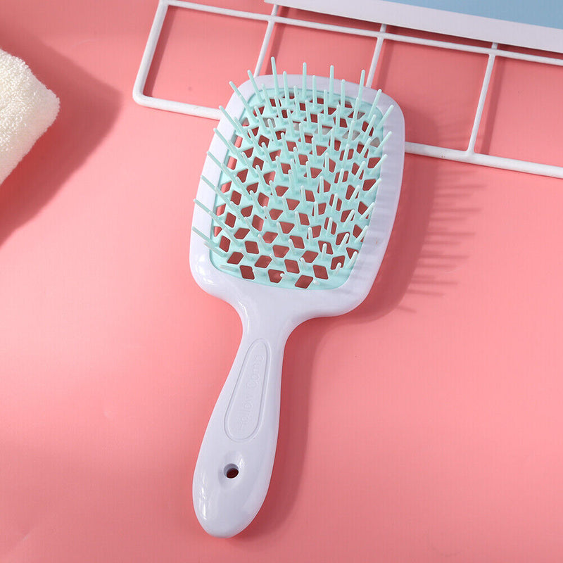 Wide Teeth Air Cushion Combs Women Scalp Massage Styling Brush Hollow Grid